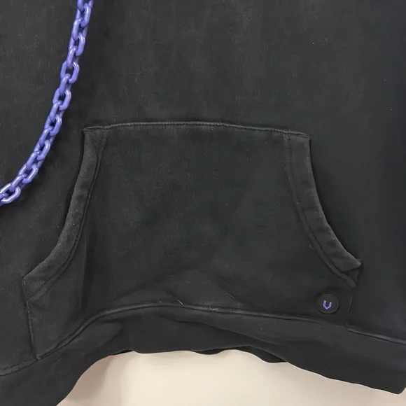 Vitriol Women’s Hooded Sweatshirt Black/Butterfly With Plastic Chain Size Small - Picture 3 of 5